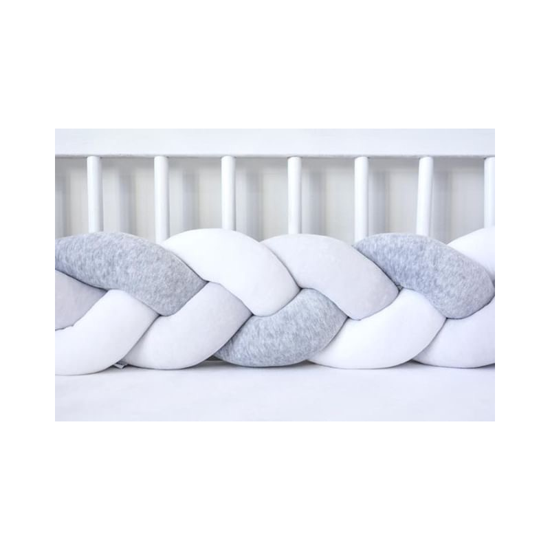 Sparrow - Bettschlange Melange - hellgrau - weiss