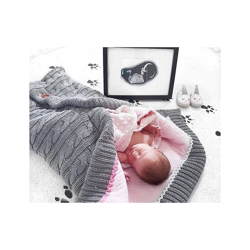 ByMilla - Fusssack Oliver large grau - pink