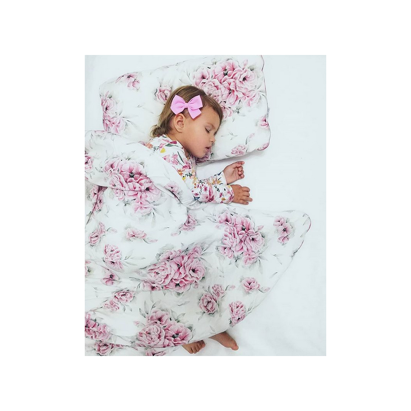 Qbana Mama - Bettdeckenset mit Kissen gefüttert "Blossom"