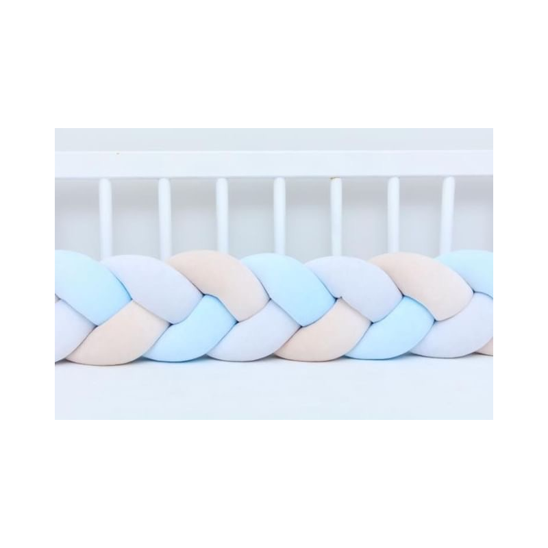 Sparrow - Bettschlange Babyblau - beige - hellgrau