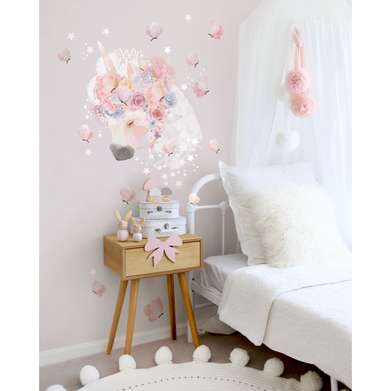 Schmooks - Wandsticker Einhorn & Schmetterlinge