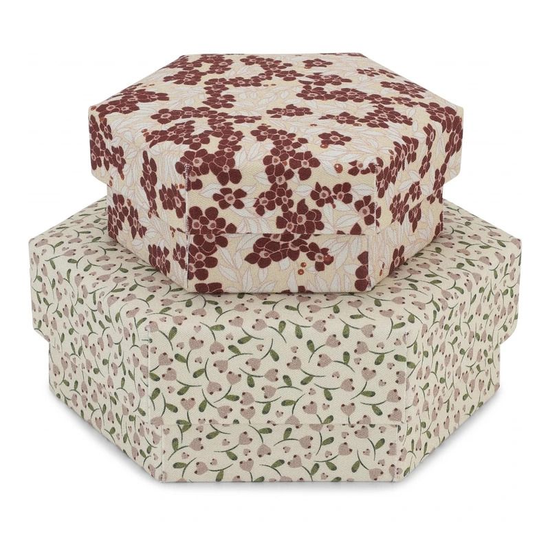 Konges Sløjd - Gepolsterte Boxen Winter Leaves Dark Red