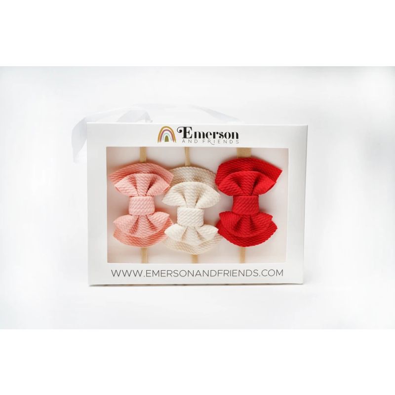 Emerson and Friends - Stirnband Set Waffel Maschen Pink