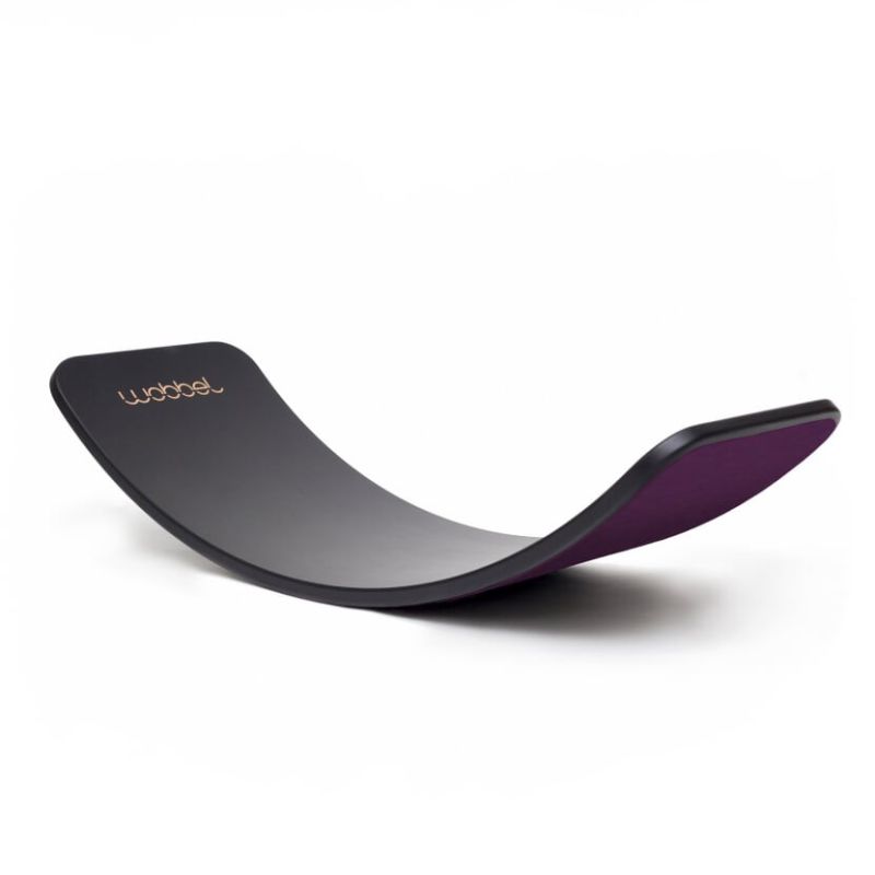 Wobbel - Original Lackierung schwarz mit Filz Aubergine Dunkelviolett