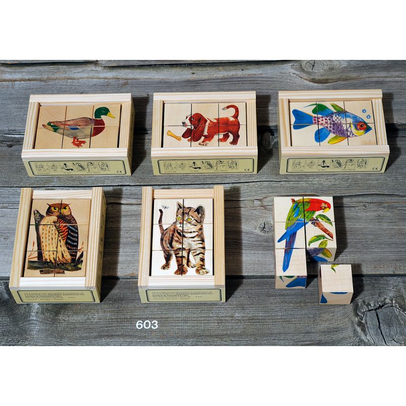 Atelier Fischer Switzerland - Klötzli Puzzle Tiere 6 Teile
