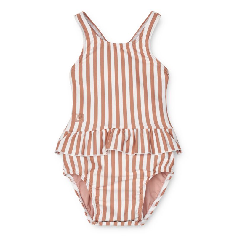 LIEWOOD - Amina Baby UV Badeanzug Streifen Tuscany Rose