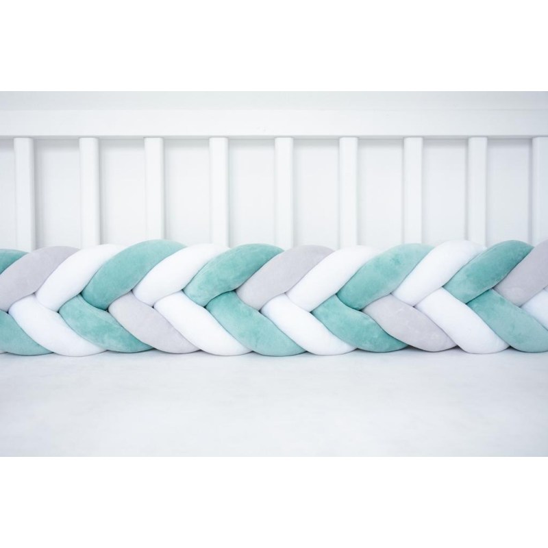 Sparrow - Bettschlange Slim Azure - Azure - light grey - white - white