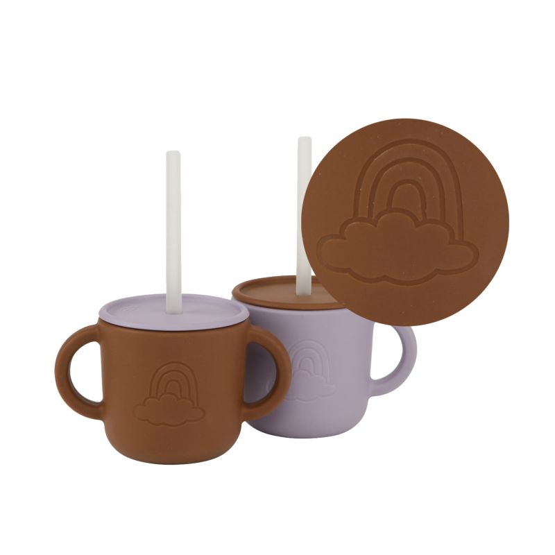 Lille Vilde - 2er Set Trinklerntasse Lilac & Kakao