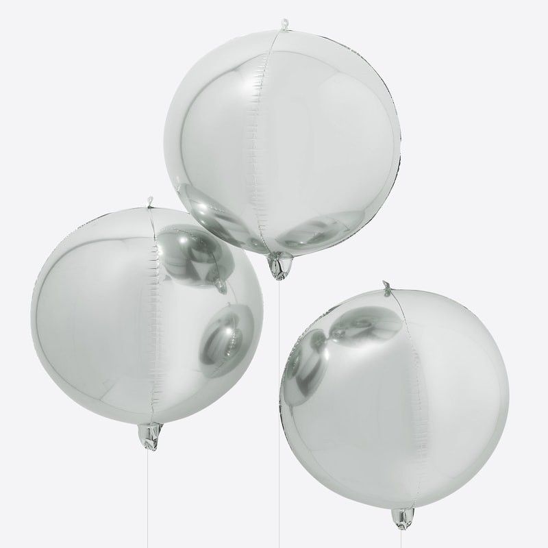 Ginger Ray - Silber Orb Balloons