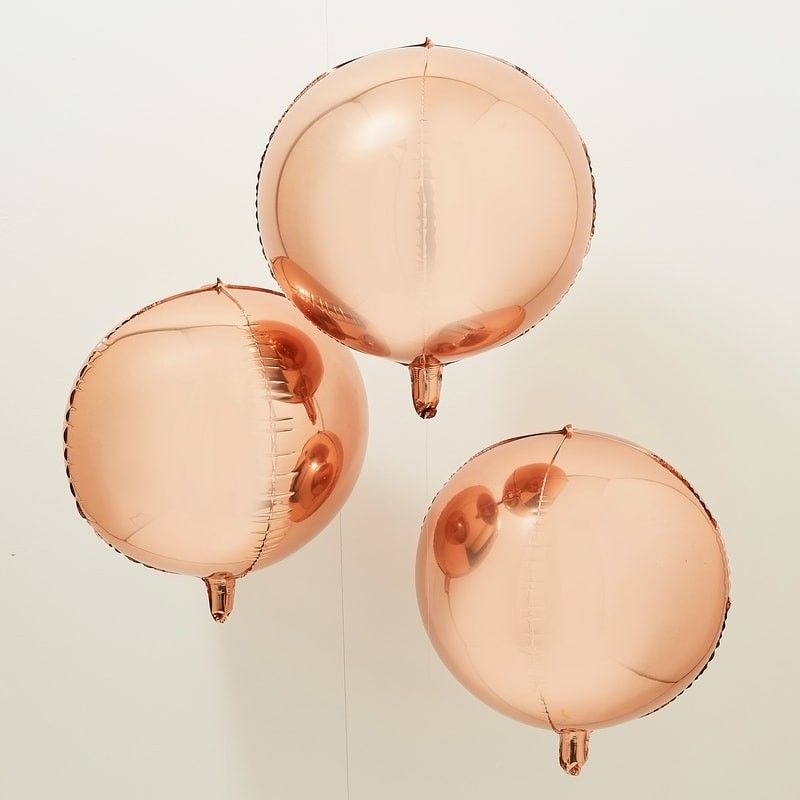Ginger Ray - Rose gold Orb Balloons
