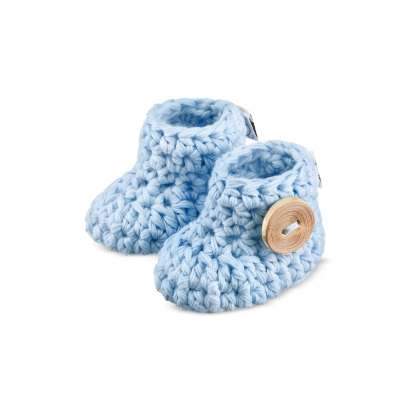 Maylily - Baby Strick- Booties blau