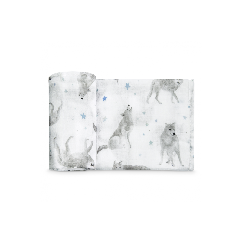 Maylily - Bambus Muslin Square Star Wolves