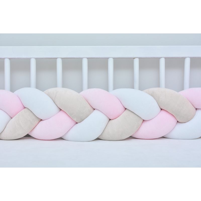 Sparrow - Bettschlange babypink - weiss - beige