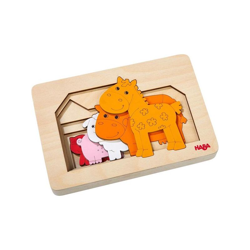 HABA - Holz Schichtenpuzzle Bauernhof