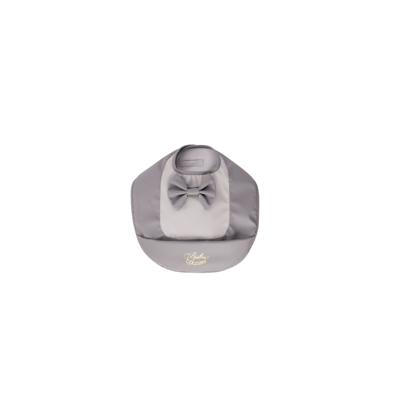 Bjällra of Sweden - Lätzchen Big grey Bow