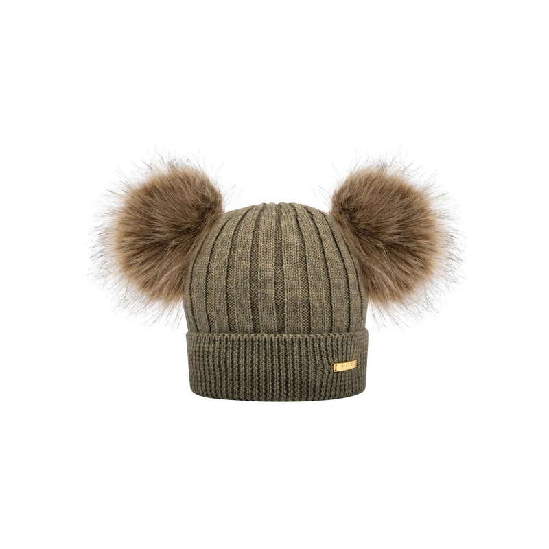 Bjällra of Sweden - Strickmütze mit Pommel Khaki