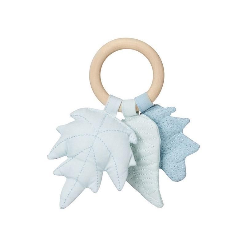 Cam Cam Copenhagen Rassel Greifling Leaves Mix Blue