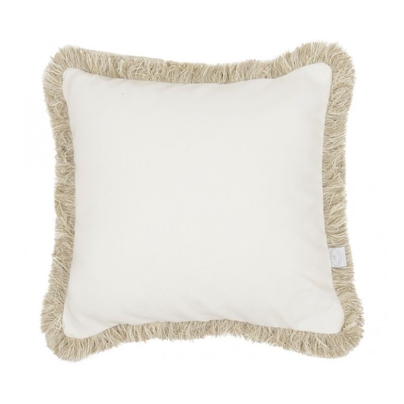 Cotton & Sweets - Boho Kissen Quadrat Fransen beige