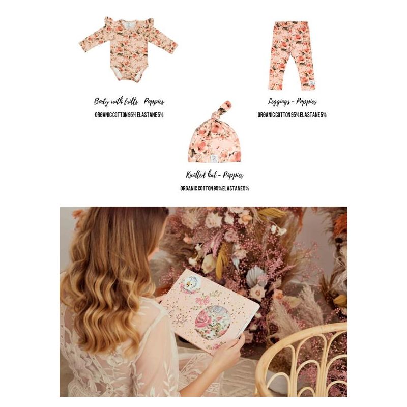 Hey Popinjay! - Geschenkbox 3-teilig Florals dunkel 56/62