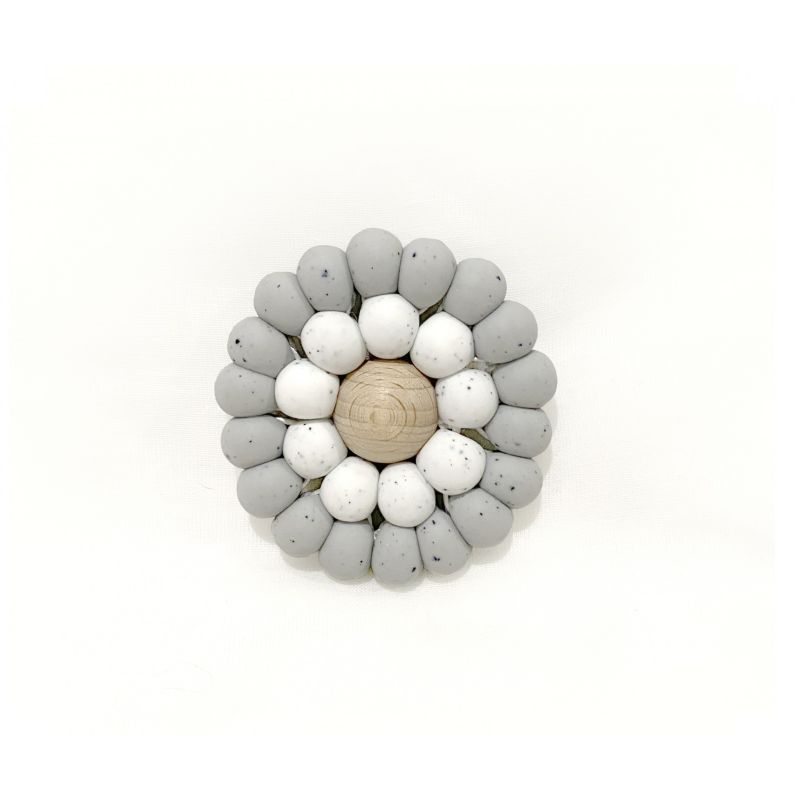 Mrs Ertha - Greifling Kauring Kreis Speckles weiss grau