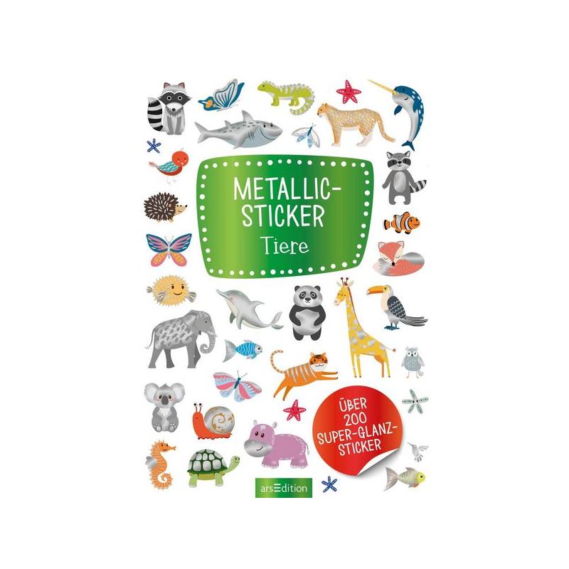 arsEdition - Metallic-Sticker Tiere Über 200 Super-Glanz-Sticker