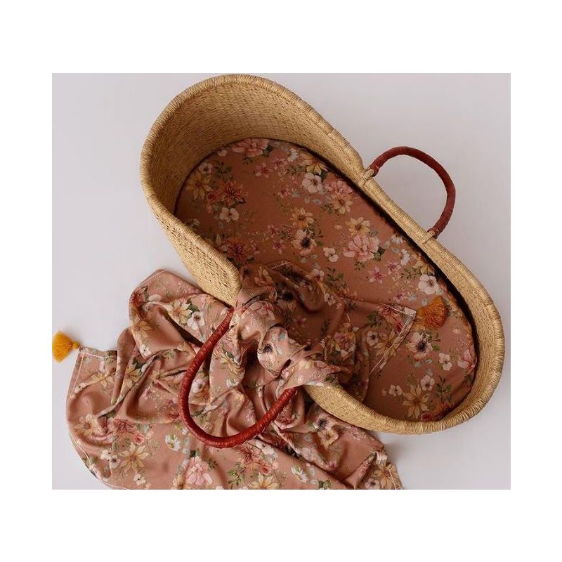 Samiboo - Spanntuch für Wiege / Moseskorb / Kinderwagen Carmel Vintage