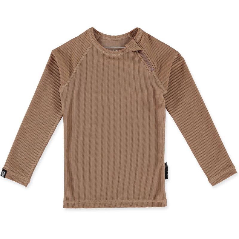 Beach & Bandits - UV Badeshirt Ribbed Chocolate