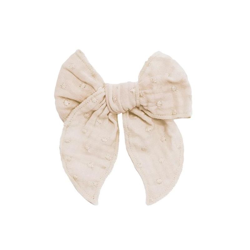 Mrs Ertha - Haarclip Masche Vanilla Punkte