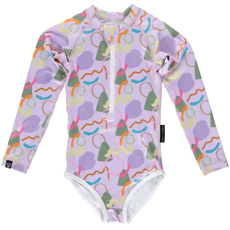 Beach & Bandits - UV Badeanzug Confetti Lollipop Lavender