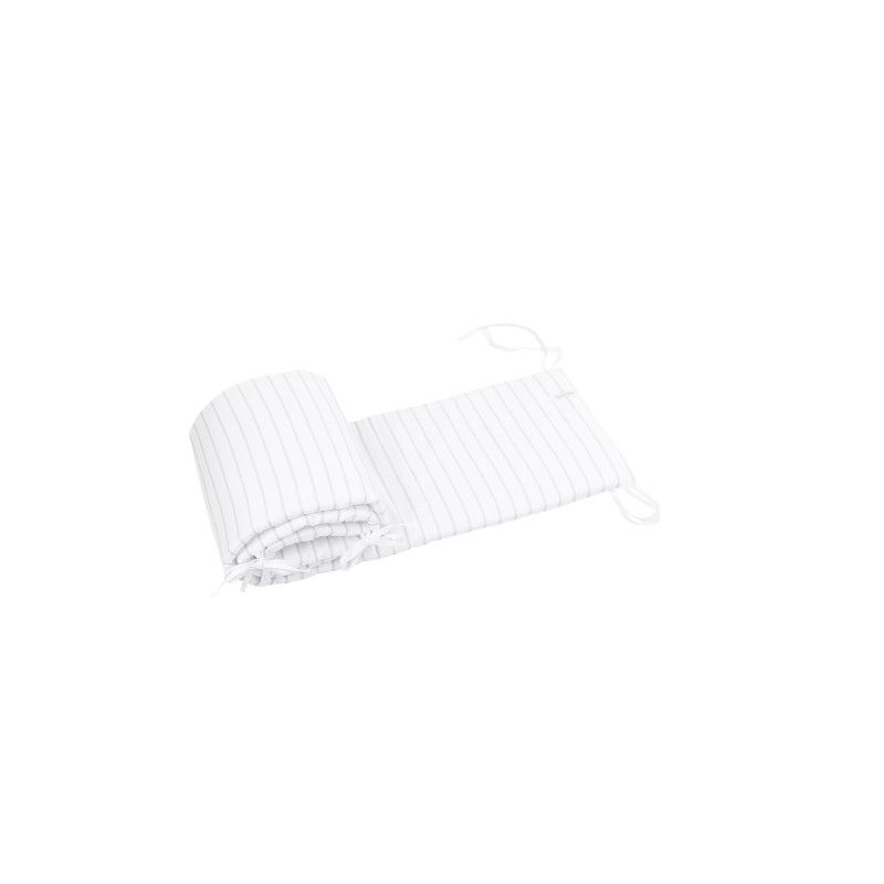 Cotton & Sweets - Bettumrandung "Stripes" grau 30x190cm