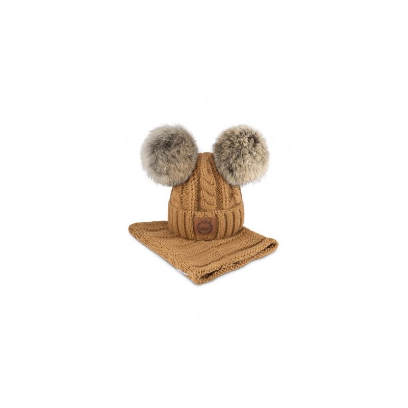 LAttante - Mütze & Halsloop Set Mustard