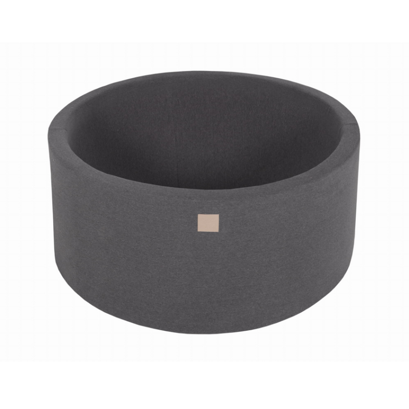 MeowBaby - Bällebad Dunkelgrau rund ohne Bälle 90x90x40cm