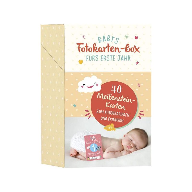 Babys Meilenstein Fotokarten- Box fürs erste Jahr