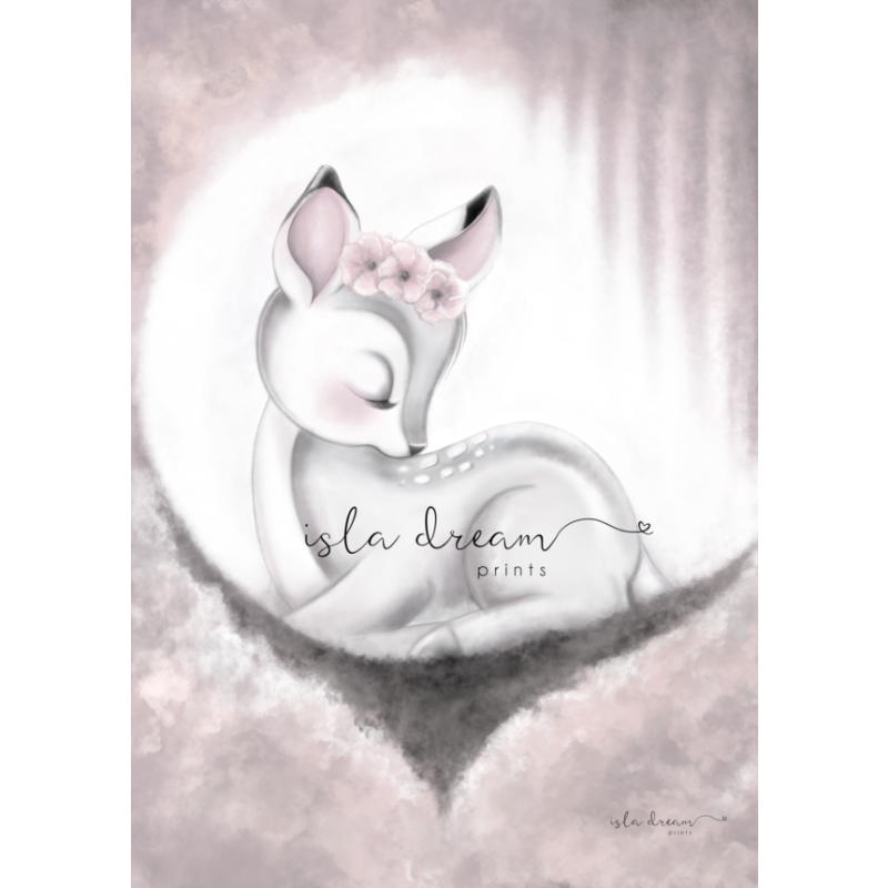 Isla Dream Prints - Poster Harmony Deer dusty pink