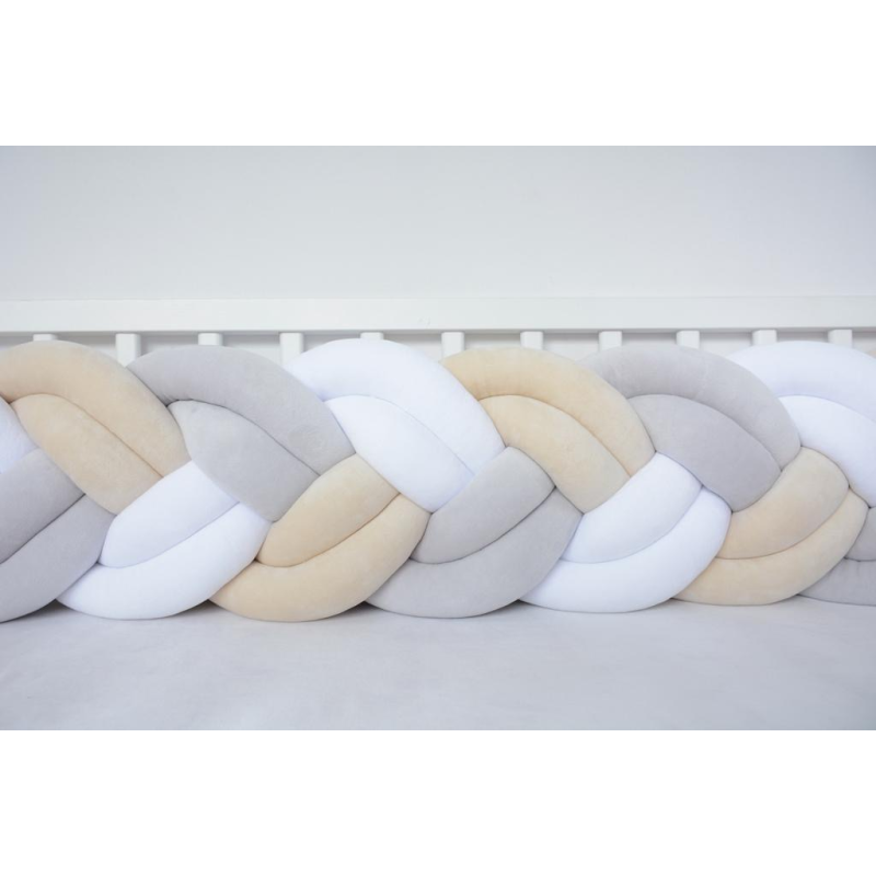 Sparrow - Bettschlange Double weiss - beige - light grey