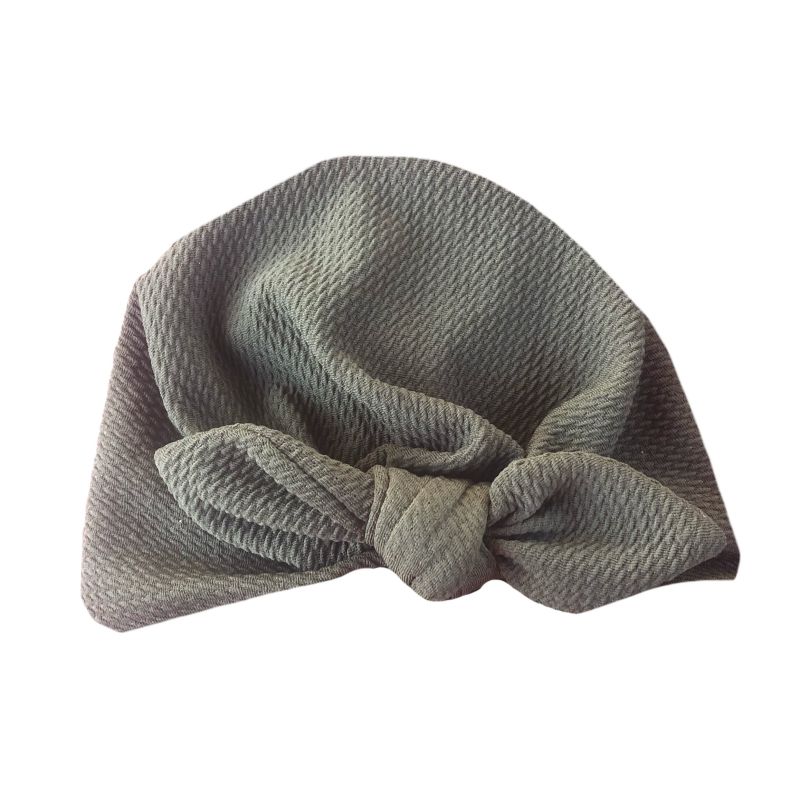 ArchNOllie - Turban gerippt Single Bow Dark Olive
