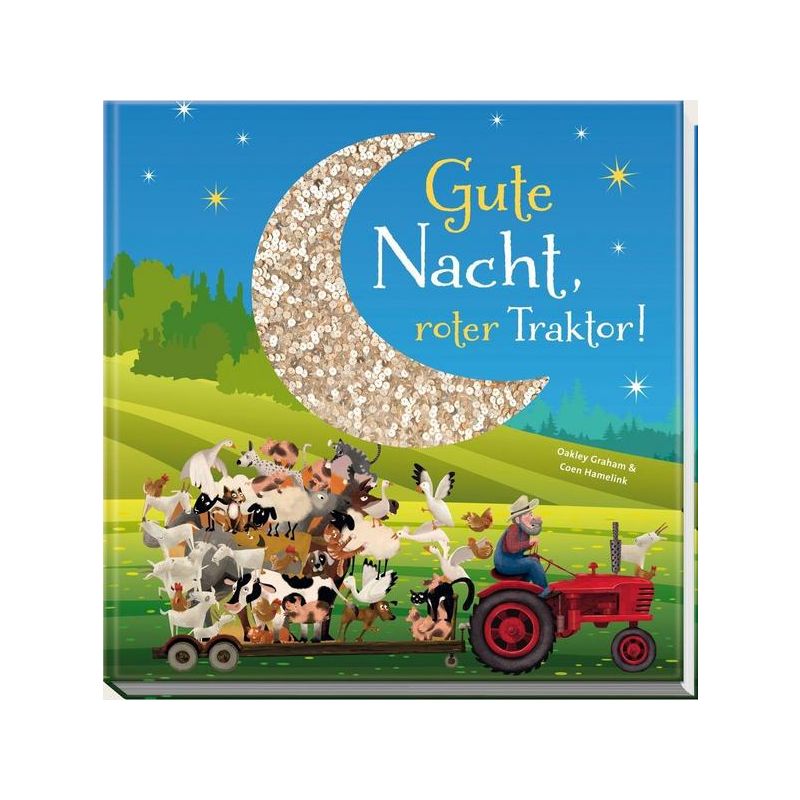 Parragon Verlag - Gute Nacht, roter Traktor (Wendepaillletten-Bilderbuch)