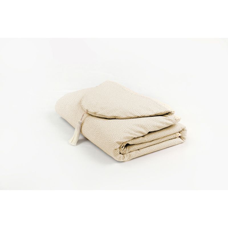 Mrs Ertha - Kapuzen- Badetuch Kleinkind Beige Dots