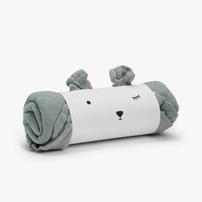Elodie - Bambus Muslin Swaddle Mineral Green