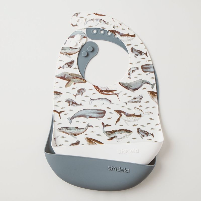 Stadela - Silikon- Lätzchen Set Wale