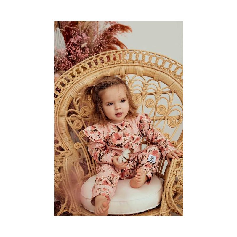 Hey Popinjay! - Strampler mit Rüschchen Florals dunkel