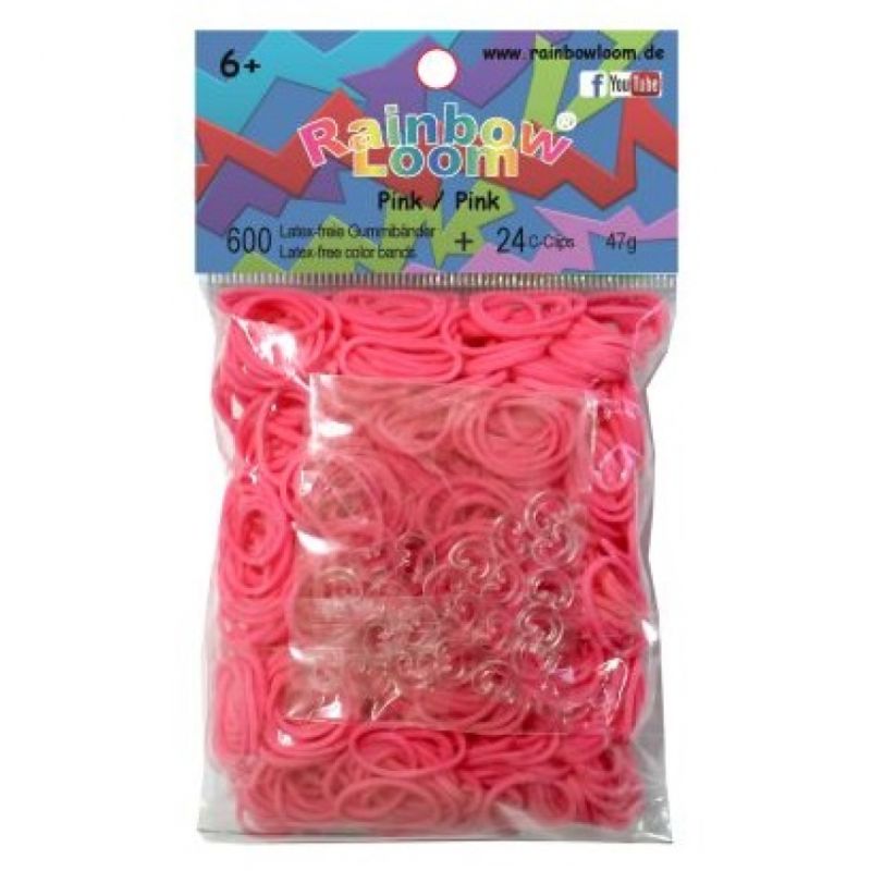 Rainbow Loom - Original Gummibänder, 600 Stück, Pink