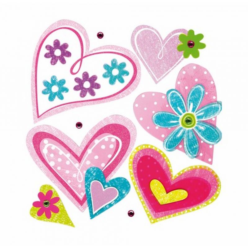 Small Foot - Dekosticker „Herzen“