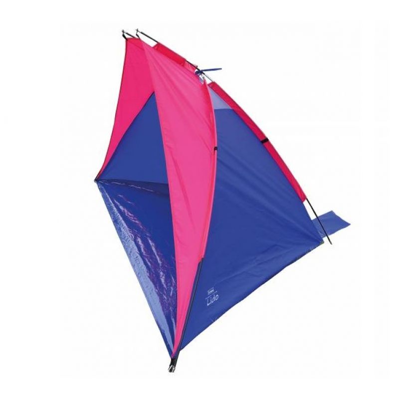 Strandmuschel Lido, blau/pink