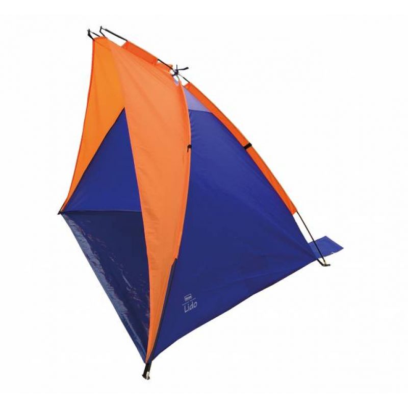 Strandmuschel Lido, blau/orange