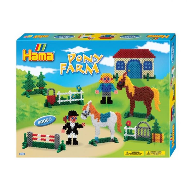 Hama - Midi Bügelperlen Ponyhof, ca. 4000 Perlen