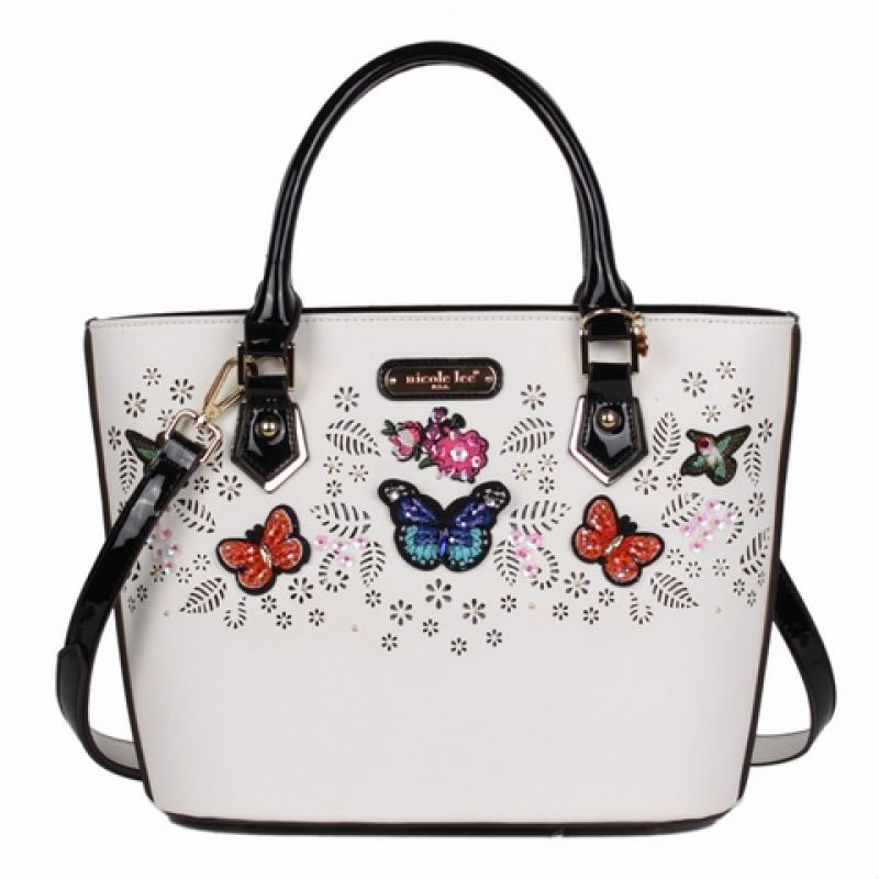 Nicole Lee - Handtasche "Butterfly" Shopper weiss