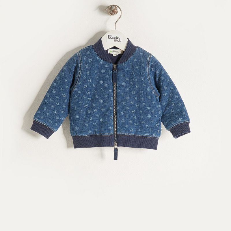 Bonniemob - Bomber Jacke Denim Hash Tag