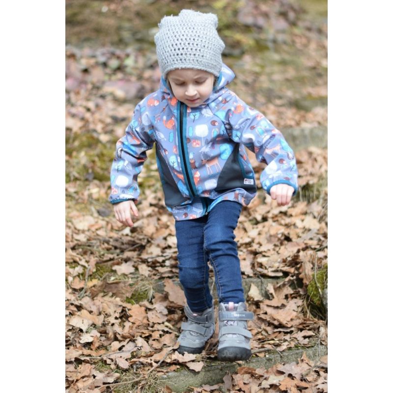 Green Baby 063 - Softshell Jacke Frühling bis Herbst ungefüttert Waldfreunde