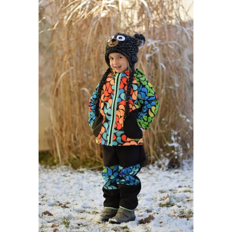 Green Baby - Softshell Jacke Happy Leaves gefütterte Version für Übergangszeit und Winter